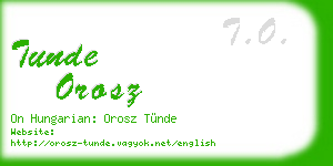 tunde orosz business card